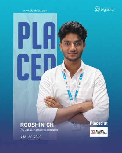 Rooshin — DigiSkillz digital marketing graduate placed from Manjeri