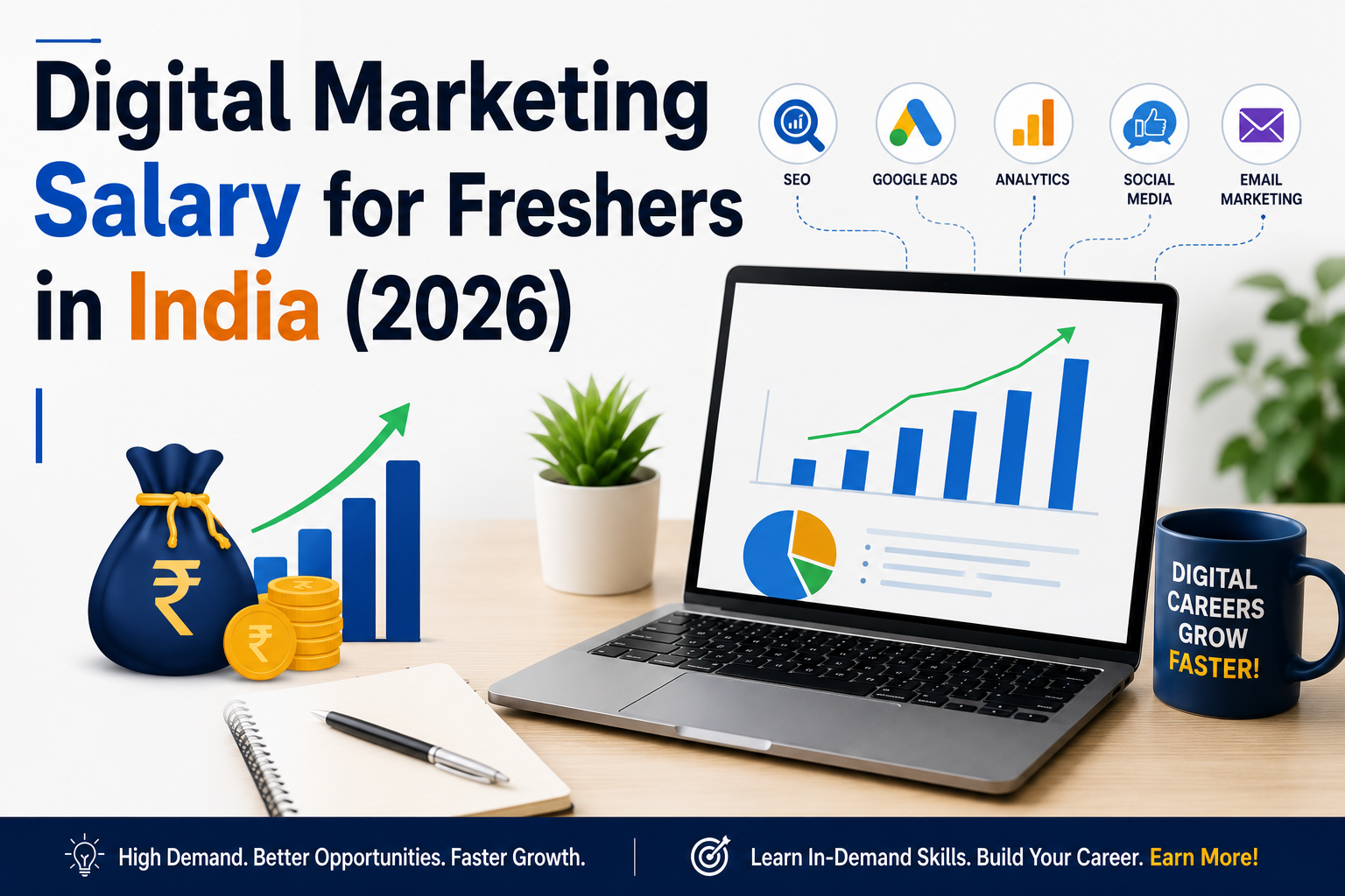 How Much is the Digital Marketing Salary for Freshers in India?