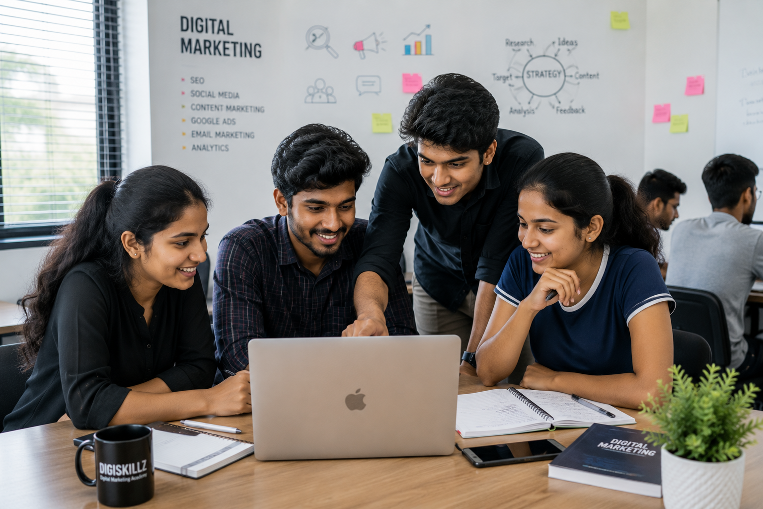 students attending class session of digital marketing course in idukki